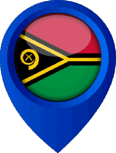 Flags Oceania Vanuatu Location Pin 
