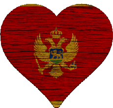 Fahnen Europa Montenegro Herz 