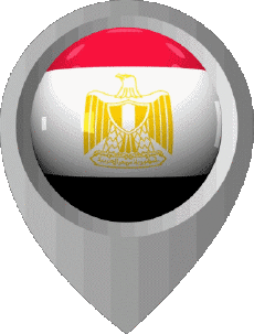 Flags Africa Egypt Location Pin 