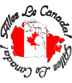 Mensajes Francés Allez Le Canada Carte - Drapeau 