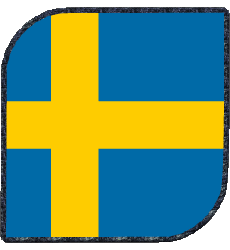 Flags Europe Sweden Square 
