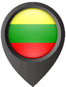 Fahnen Europa Litauen Standort-Pin 