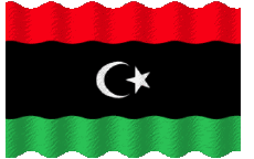 Drapeaux Afrique Libye Ondulation 