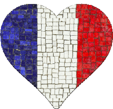 Bandiere Francia Nazionale Cuore 