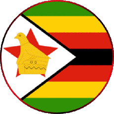 Fahnen Afrika Zimbabwe Runde 