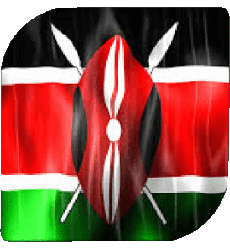 Flags Africa Kenya Square 
