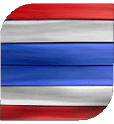 Drapeaux Asie Thaïlande Carré 
