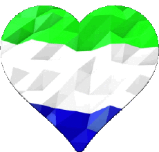 Flags Africa Sierra Leone Heart 