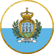 Drapeaux Europe Saint Marin Rond 