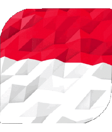 Bandiere Europa Monaco Quadrato 