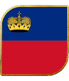Drapeaux Europe Liechtenstein Carré 