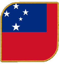 Drapeaux Océanie Samoa Carré 