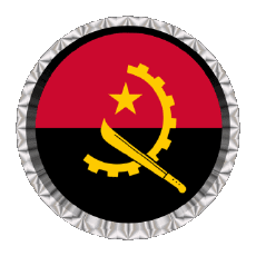 Fahnen Afrika Angola Rund - Ringe 