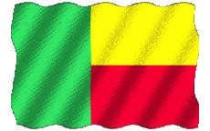 Banderas África Benin Ondulación 
