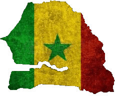 Drapeaux Afrique Sénégal Carte 