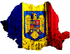 Drapeaux Europe Roumanie Carte 