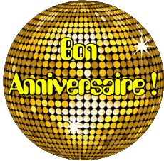 Nachrichten Französisch Bon Anniversaire Abstrait - Géométrique Transparenter Hintergrund 013 