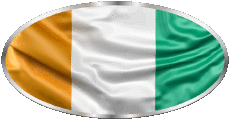 Drapeaux Afrique Côte d Ivoire Ovale 01 