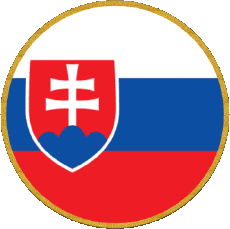 Drapeaux Europe Slovaquie Rond 