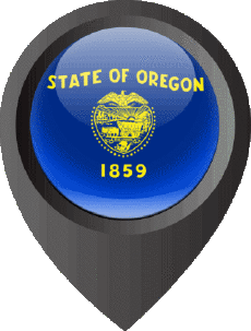 Bandiere America U.S.A - Stati Oregon Perno di posizione 