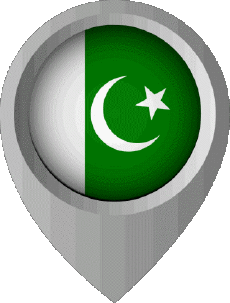 Banderas Asia Pakistán Marcador de ubicación 