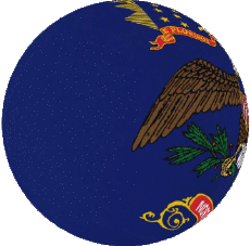 Banderas América U.S.A - Estados Dakota del Norte Esfera - Cubo 