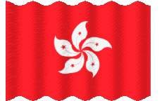 Fahnen Asien Hong Kong Welligkeit 