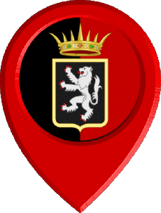 Fahnen Europa Italien Valle d'Aosta Standort-Pin 