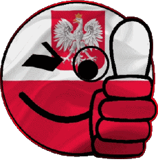 Fahnen Europa Polen Smiley - OK 