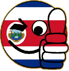 Banderas América Costa Rica Smiley - OK 
