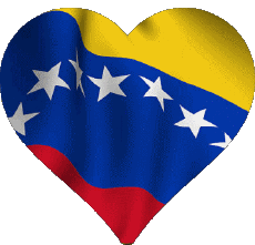 Drapeaux Amériques Vénézuéla Coeur 