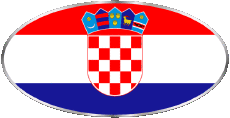 Fahnen Europa Kroatien Oval 