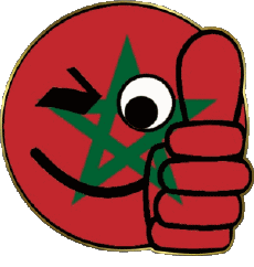 Fahnen Afrika Marokko Smiley - OK 