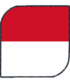 Bandiere Europa Monaco Quadrato 