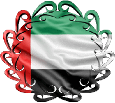 Bandiere Asia Emirati Arabi Uniti Forma 01 