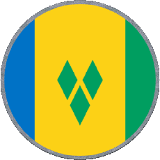 Drapeaux Amériques Saint Vincent et les Grenadines Rond 