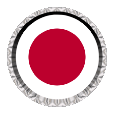 Fahnen Asien Japan Rund - Ringe 