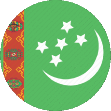 Fahnen Asien Turkmenistan Runde 