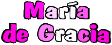 Nombre FEMENINO - España M Compuesto María de Gracia 