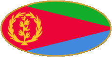 Bandiere Africa l'Eritrea Ovale 01 