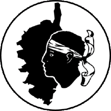 Fahnen Frankreich Regionen Korsika Runde 