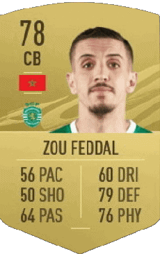 Jeux Vidéo F I F A - Joueurs Cartes Maroc Zouhair Feddal 