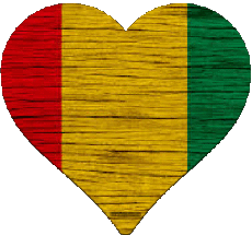 Drapeaux Afrique Guinée Coeur 