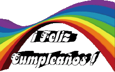 Messages Espagnol Feliz Cumpleaños Abstracto - Geométrico Fond Transparent 021 