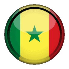Drapeaux Afrique Sénégal Rond - Anneaux 