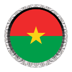 Fahnen Afrika Burkina Faso Rund - Ringe 