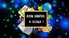 Messagi Italiano Buon Rientro a Scuola Sfondo animato 008 