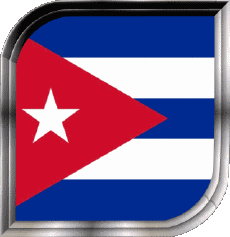 Drapeaux Amériques Cuba Carré 