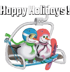 Messages Anglais Happy Holidays Winter Serie 03 