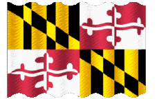 Drapeaux Amériques U.S.A - Etats Maryland Ondulation 
